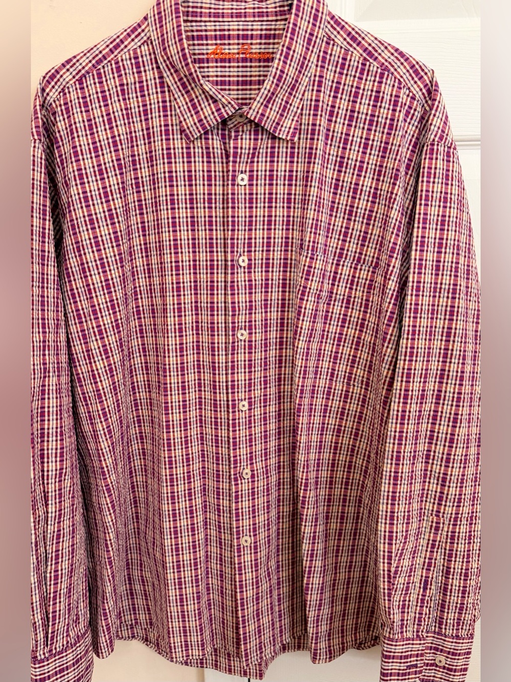Alan Flusser Multicolored 100%‎ Cotton Men’s XXL Long Sleeve Button Down Shirt